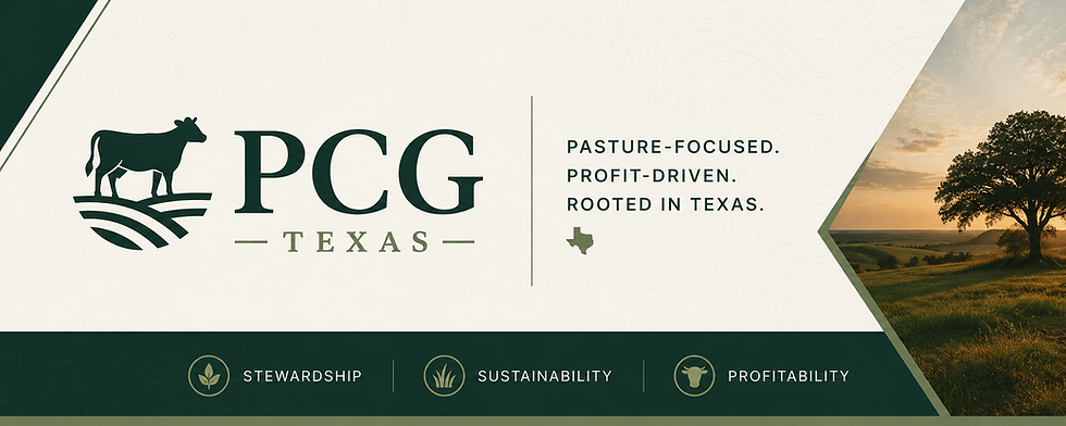 PCG Texas Banner with landscape and logo