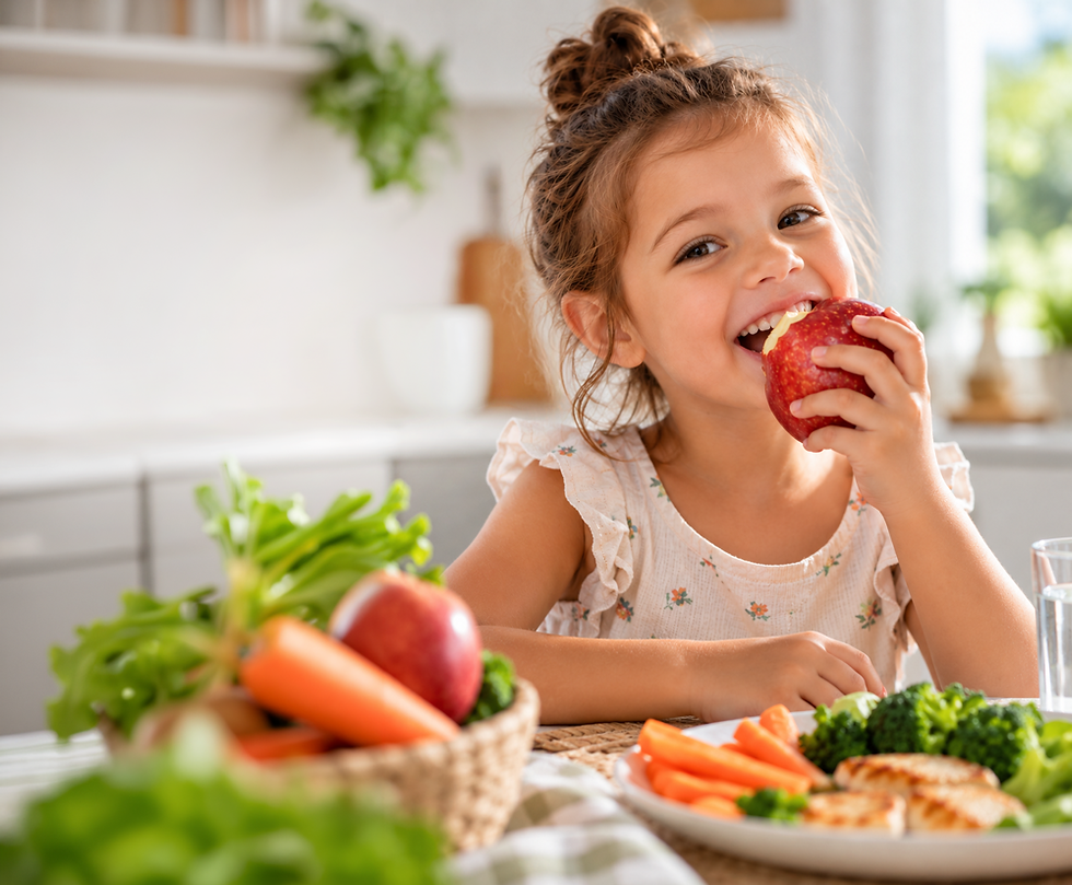 🥕🦷 Mastigação: alimentos fibrosos fortalecem o sorriso e o desenvolvimento infantil