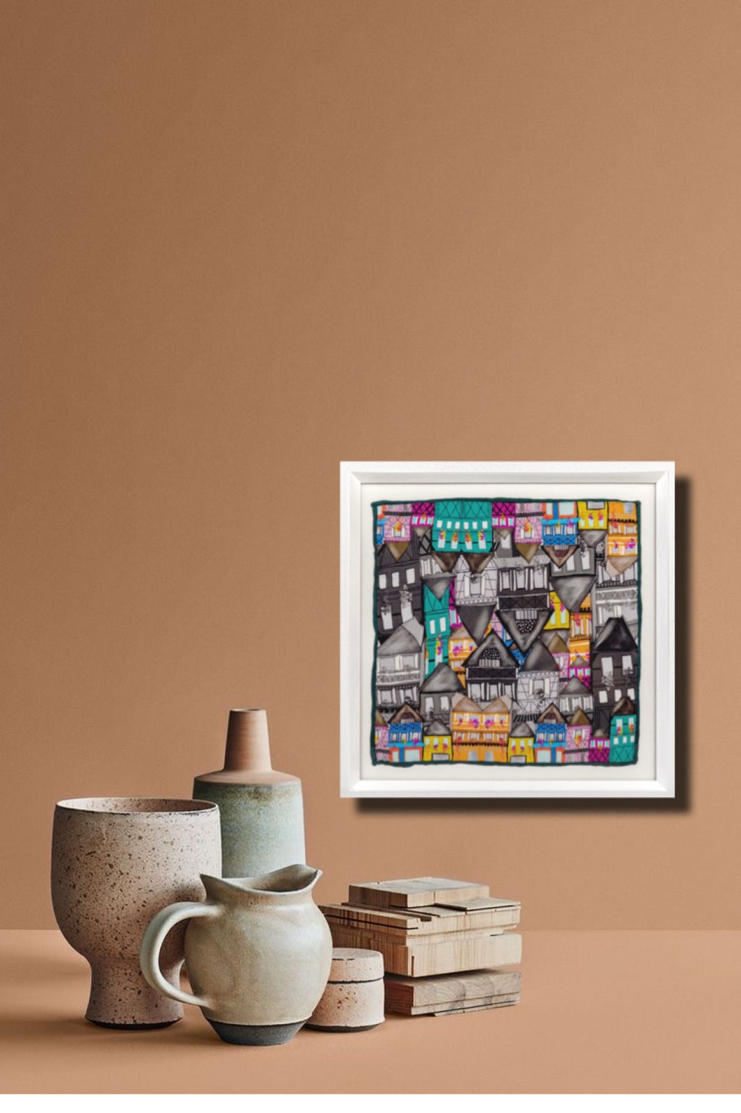 Alsace Ahşap Çerçeveli İpek Fular