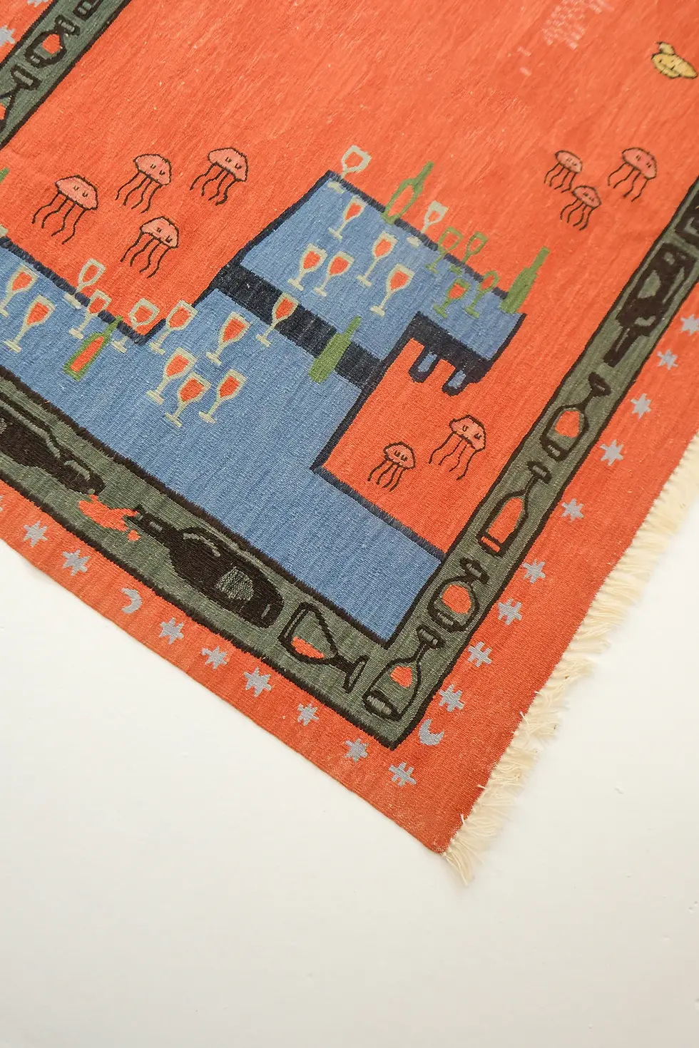 Küçük resim: Kayıkhanede Gün Batımı El Dokuması Kilim