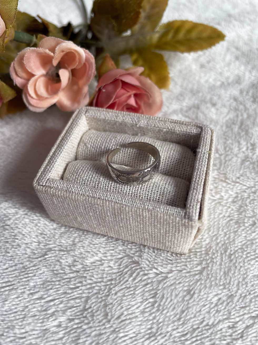 Miniatura: Anel falange desenho flor