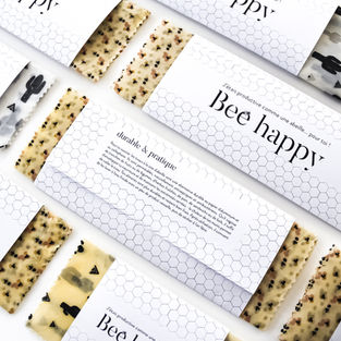 Emballage pour tissus de cire d'abeille fait maison