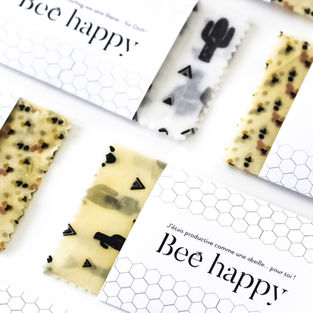 Tissus en cire d'abeille à offrir dans un emballage sympa