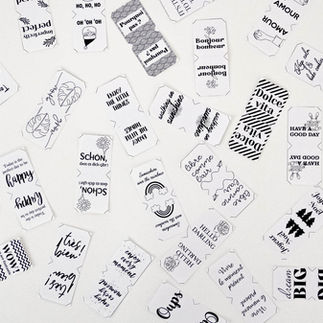 Etiquettes pour sachets de thé avec des messages positifs pour créer soi-même un caldendrier de l'avent sympa