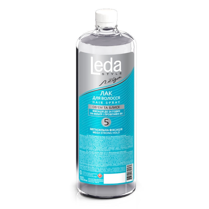 Leda лак для волосся "Мегасильна фіксація" 1000мл