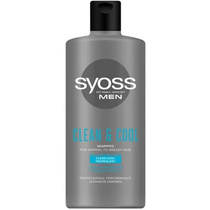 Syoss men шампунь "Clean and cool" 440мл