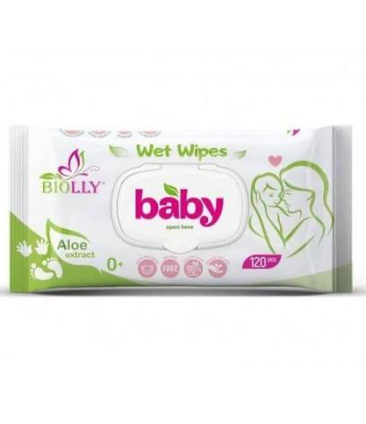 Biolly серветки вологі 120шт