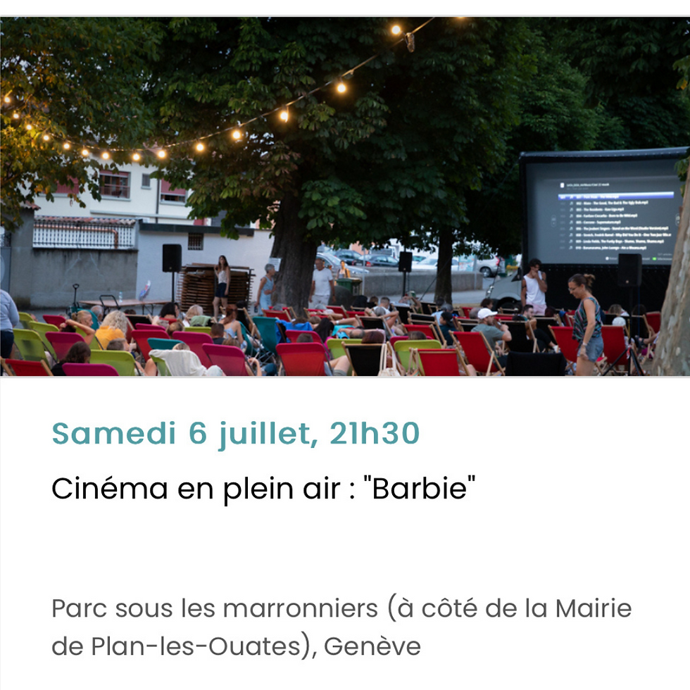 « Barbie » cinéma en plein air dès 8 ans