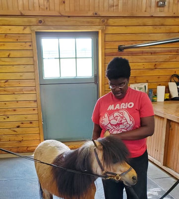 Individual attending Equine Therapy.