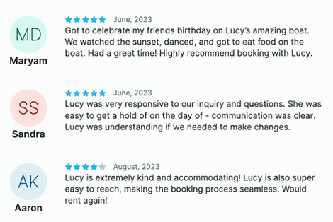 5-star birthday boat rental review in Vancouver with SeaSky Cruises.