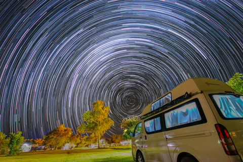 Banka Banka Star Trail with van in foreground.