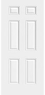6 Panel Steel Entry Door