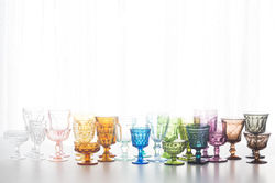Vintage Colored Goblets for Rent