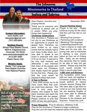May 2025 Prayer Letter