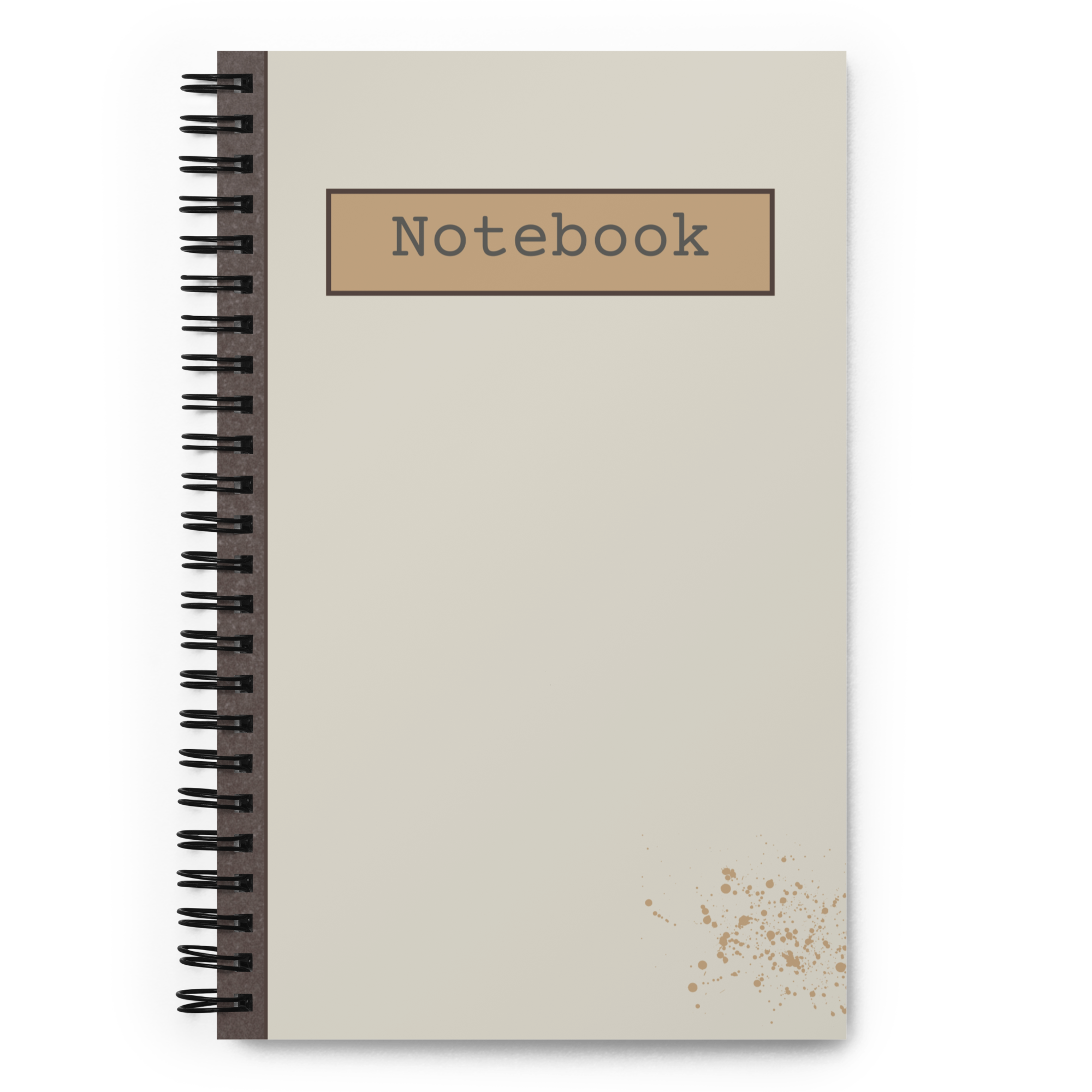 Vintage Grey & Tan Textured, Spiral Notebook