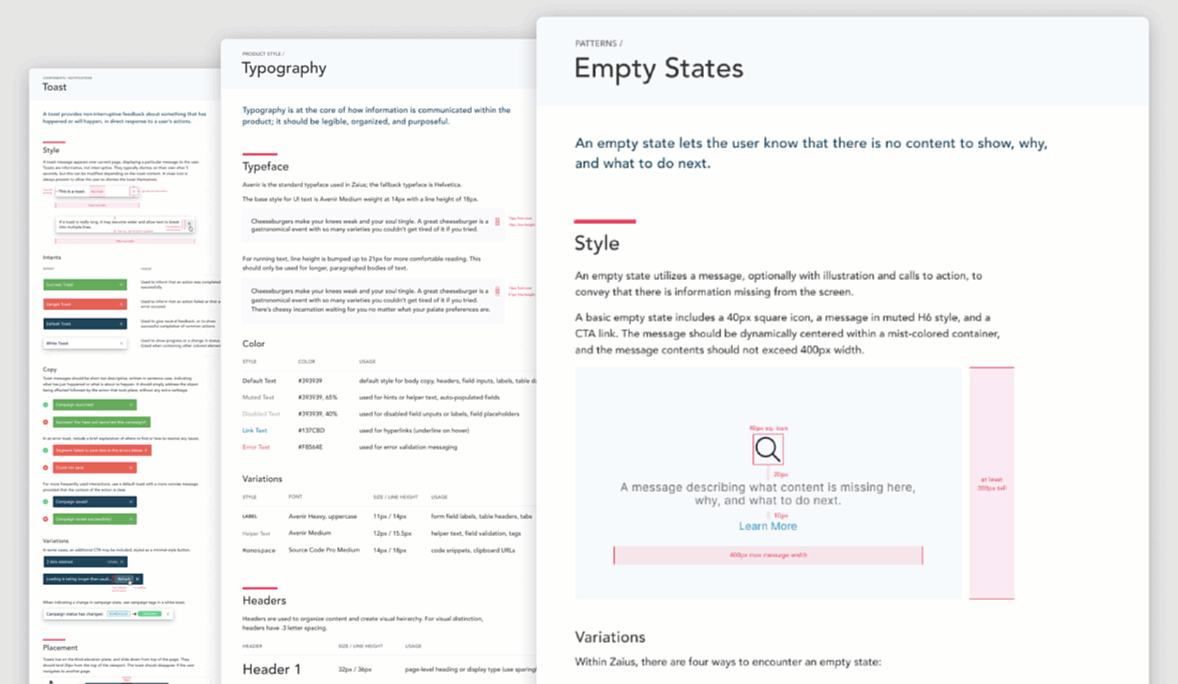zaius design system.gif