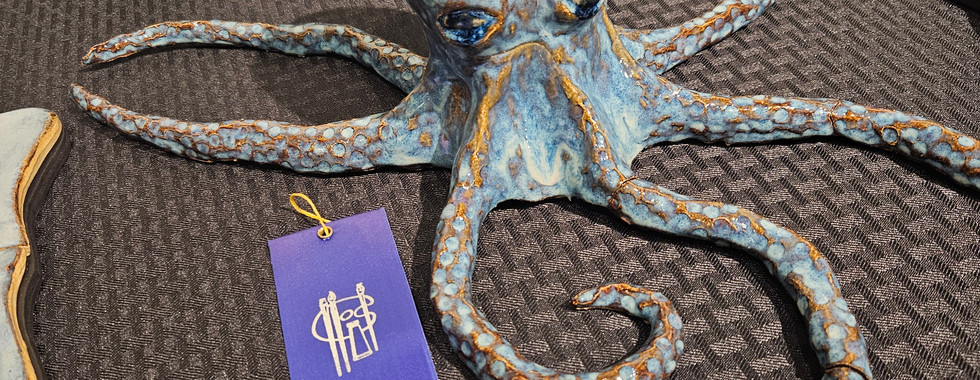 First Place, 3-D Design: Camryn Hoeft, Blue Octopus