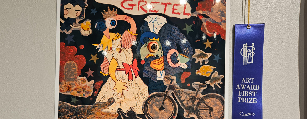 First Place, 2-D Design: Adeline King, Hansel & Gretel