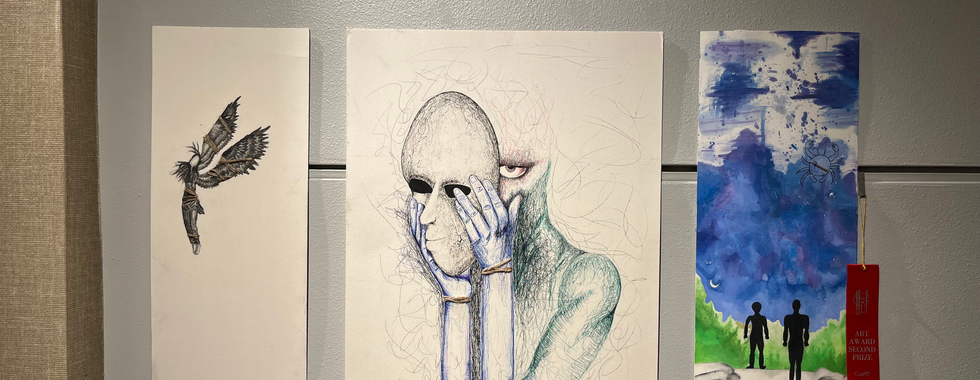 Second Place, Drawing & Painting: Tessa Knecht, Tryptic