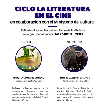 CICLO "LA LITERATURA EN EL CINE" ESTA SEMANA EN LA SALA VIRTUAL CINE U