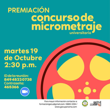 SE ANUNCIARÁN LOS GANADORES DEL CONCURSO DE MICROMETRAJES ESTE 19 DE OCTUBRE, 2021
