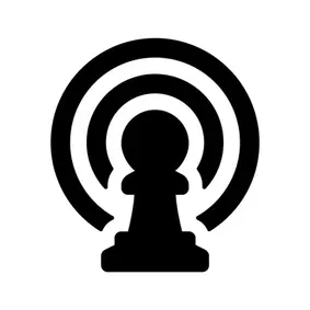 a chess pawn surrounded by sound waves