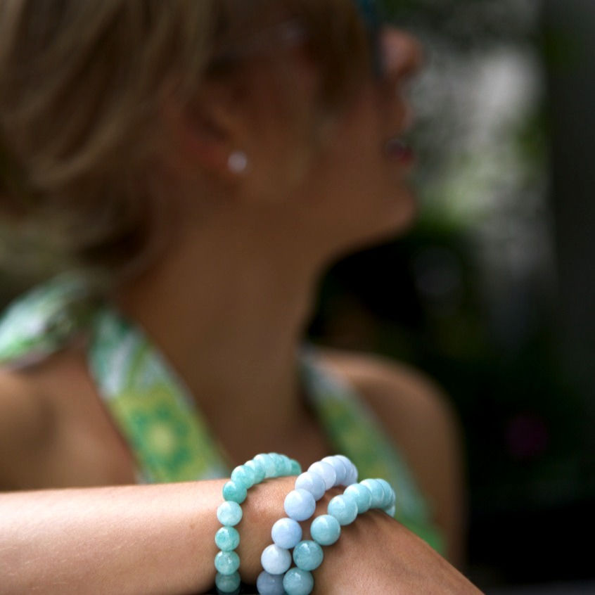 Μικρογραφία: Cerulean Aquamarine 'Flower of Youth' Bracelet