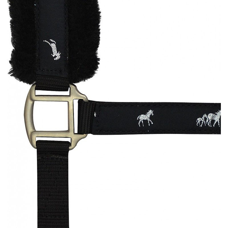 Thumbnail: NORTON SYNTHETIC FLEECE LINED NYLON HEADCOLLAR + ROPE SET
