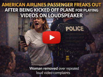 American Airlines Passenger Freaks Out After Being Kicked Off Plane for Playing Videos on Loudspeaker