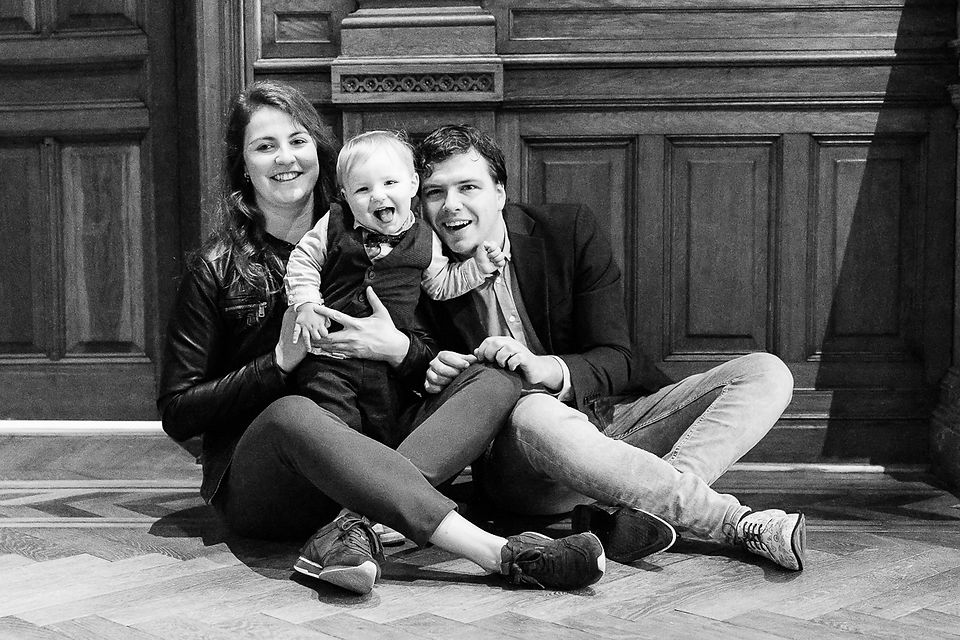 Zwart wit foto museum fotoshoot