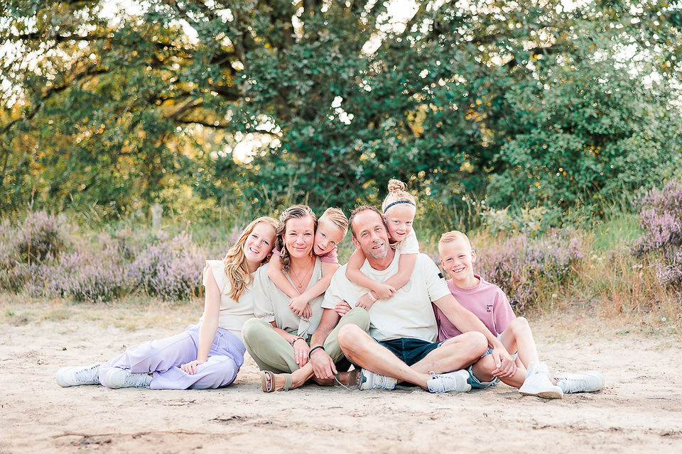 gezinsfotoshoot in de heide