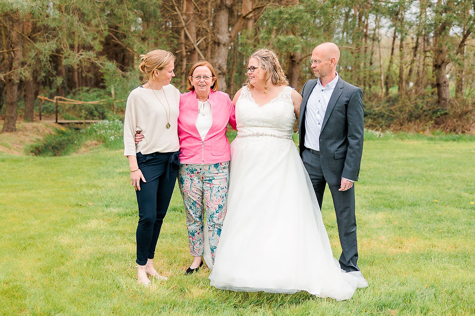 Familie foto bruiloft