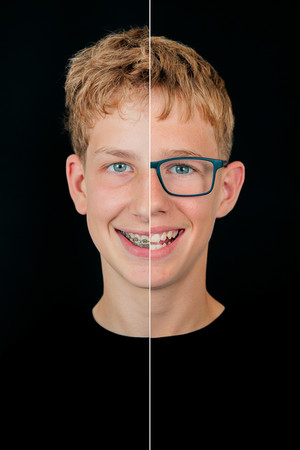 2 in 1 portret van twee broers