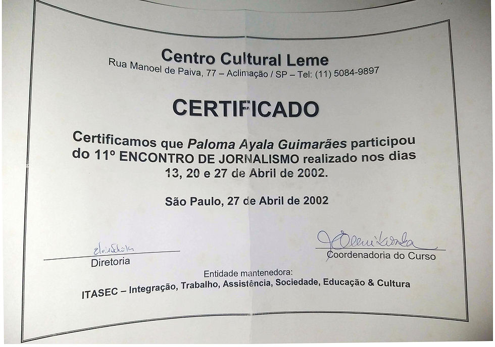 Encontro de Jornalismo - Centro Cultural Leme