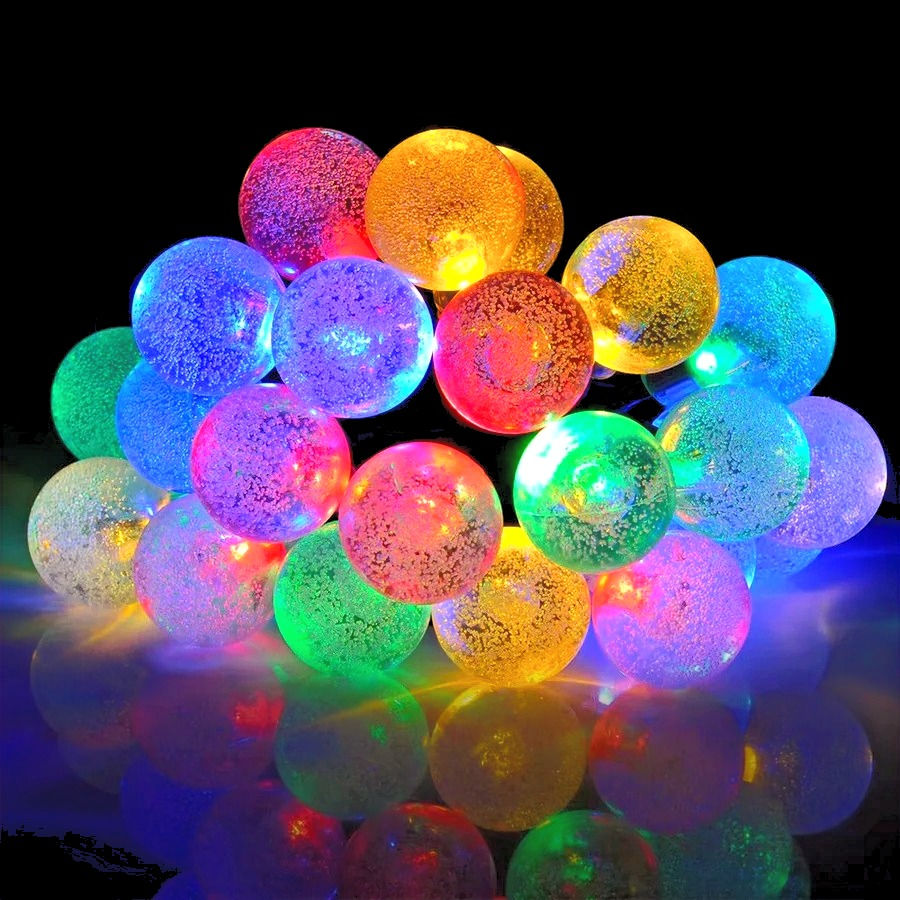 Multicolor Crystal Ball String Lights
