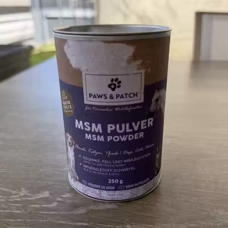 PAWS & PATCH MSM Pulver für Hunde – organischer Schwefel für Gelenke, Fell und Immunsystem