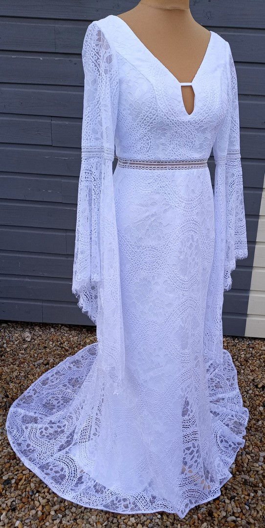 Miniature : robe de mariée mariage chic occasion neuve métarobe vinted original sirène trompette mediaval western cowboy bohème hippie