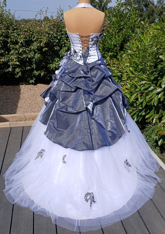 robe de mariée mariage neuve métarobe vinted original métamuse annie couture 38 M anthracite gris 40 L