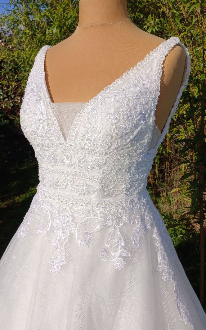 Miniature : robe de mariée mariage  comme neuve très bon état métarobe vinted original  métamuse paillette aline princesse 40 42 44