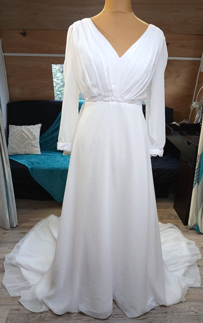 robe de mariée mariage chic occasion comme neuve très bon état métarobe vinted original bohème champètre hippie 44 mousseline