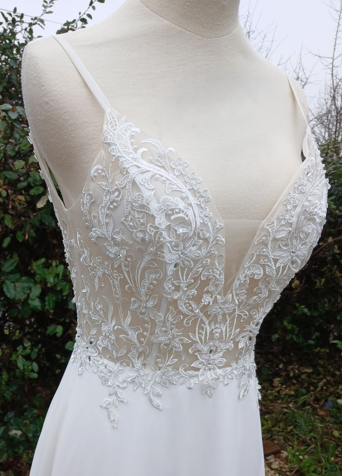 Miniature : robe de mariée mariage chic occasion comme neuve très bon état métarobe vinted original  métamuse bohème laona 32 34 champêtr
