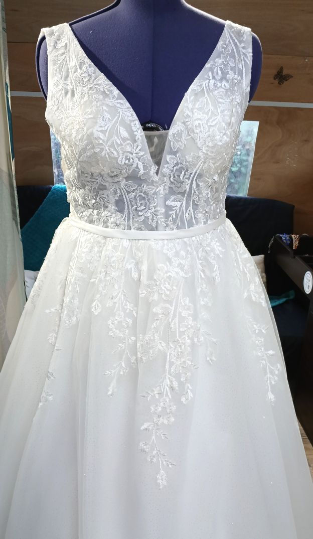 Miniature : robe de mariée mariage chic occasion comme neuve très bon état métarobe vinted original  bohème aline champètre
