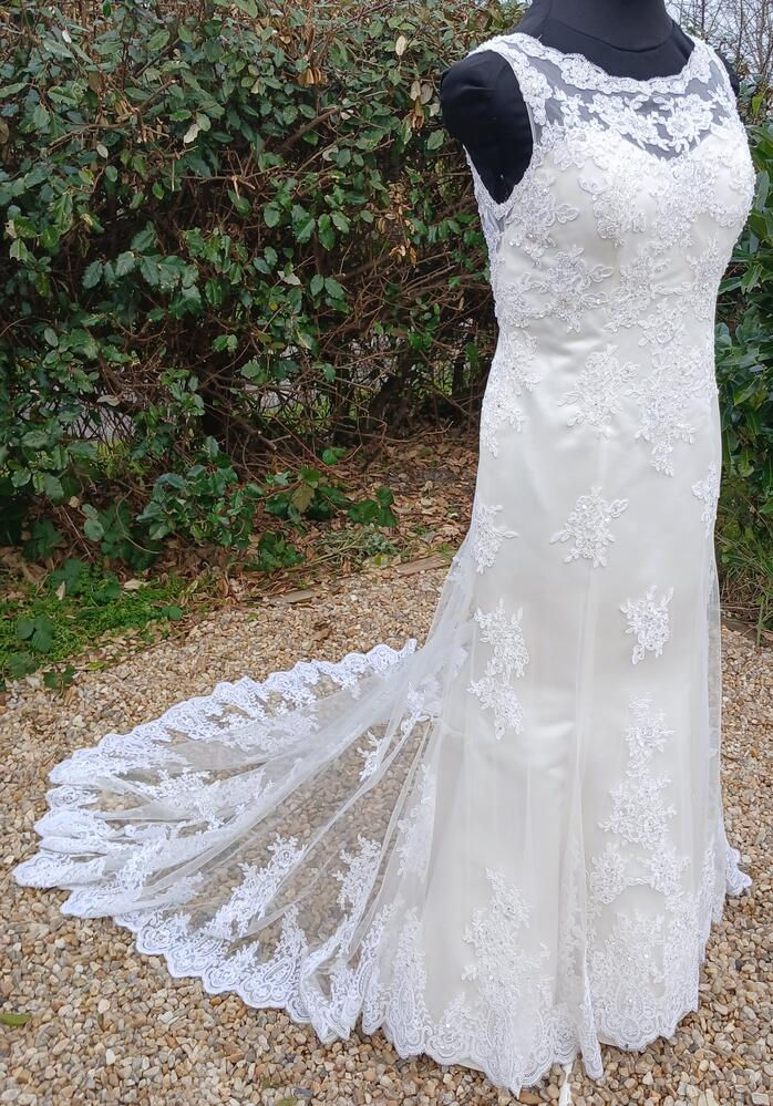 Miniature : robe de mariée mariage chic occasion comme neuve très bon état métarobe vinted original trompette annaisbridal.com  38 40 M L