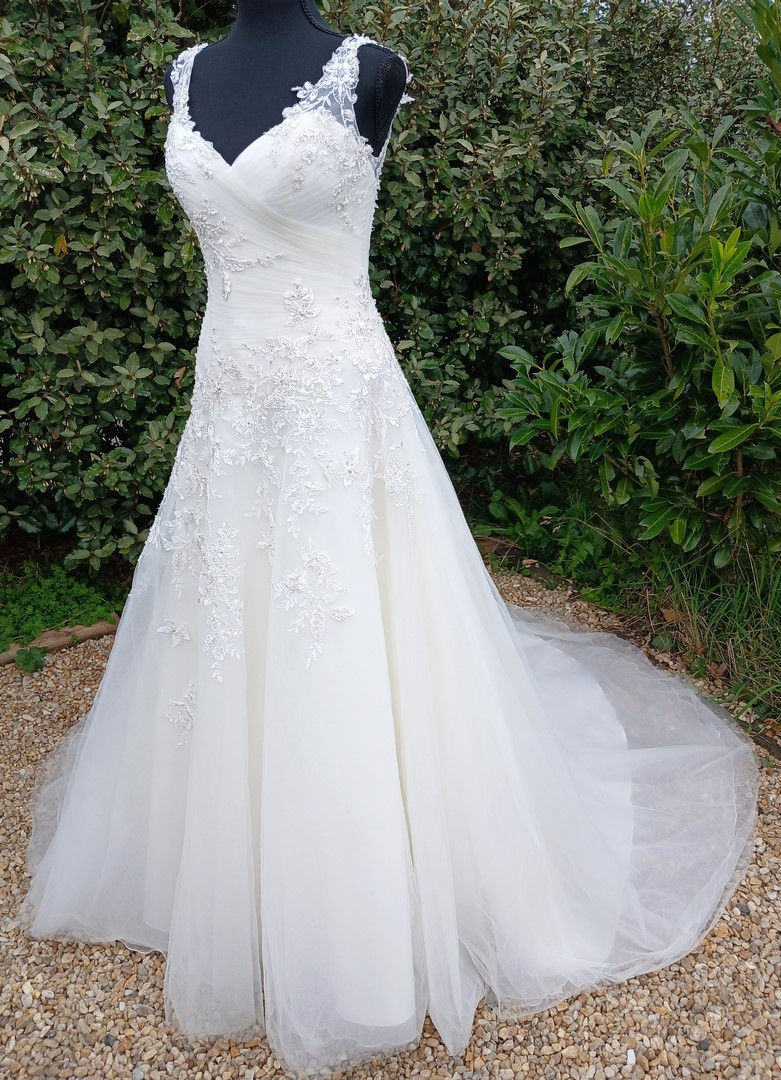 Miniature : robe de mariée mariage chic occasion divina sposa comme neuve très bon état métarobe vinted original  métaMuse 34 36 aline