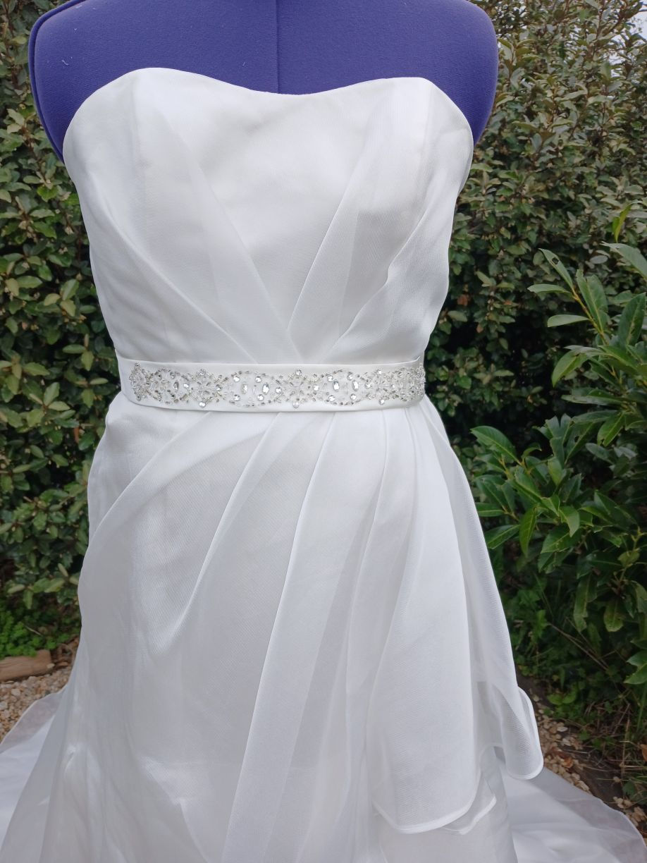 Miniature : robe de mariée mariage chic occasion comme neuve très bon état métarobe vinted original  maternité 46 48