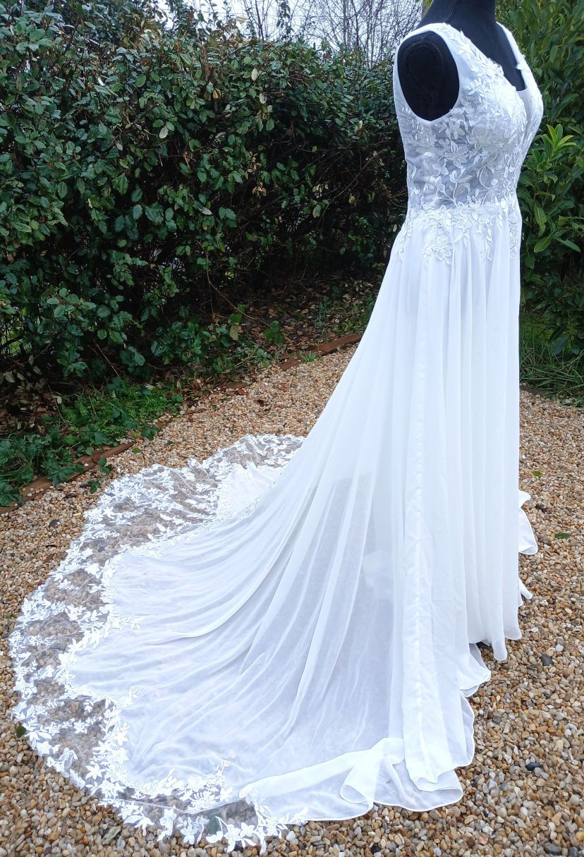 Miniature : robe de mariée mariage chic occasion comme neuve très bon état métarobe vinted original  métamuse bohème champêtre 34 36
