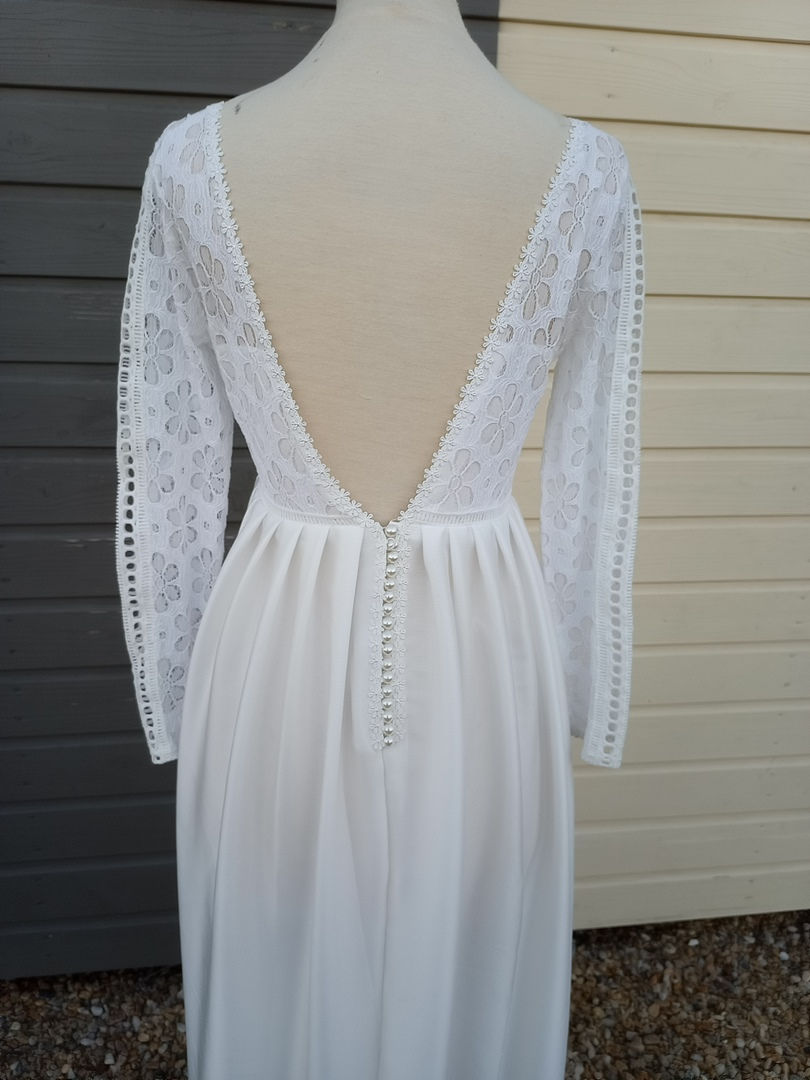 Miniature : robe de mariée mariage chic occasion neuve création unique métarobe vinted original 34 36 bohème fluide champêtre