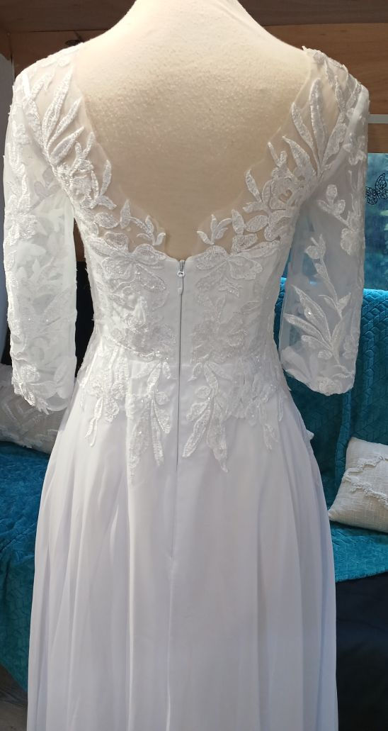 Miniature : robe de mariée mariage chic occasion comme neuve très bon état métarobe vinted original  34 36 bohème unique