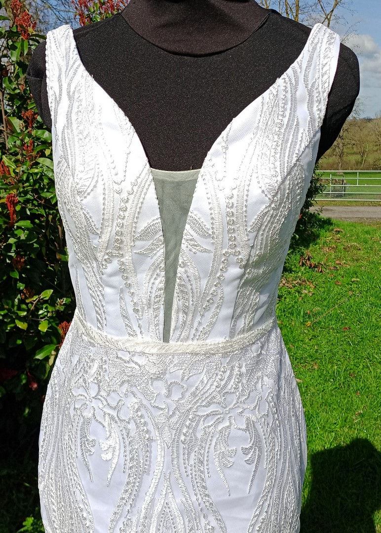Miniature : robe de mariée mariage chic occasion comme neuve très bon état métarobe vinted original  sirène trompette 34 36 38 moulante