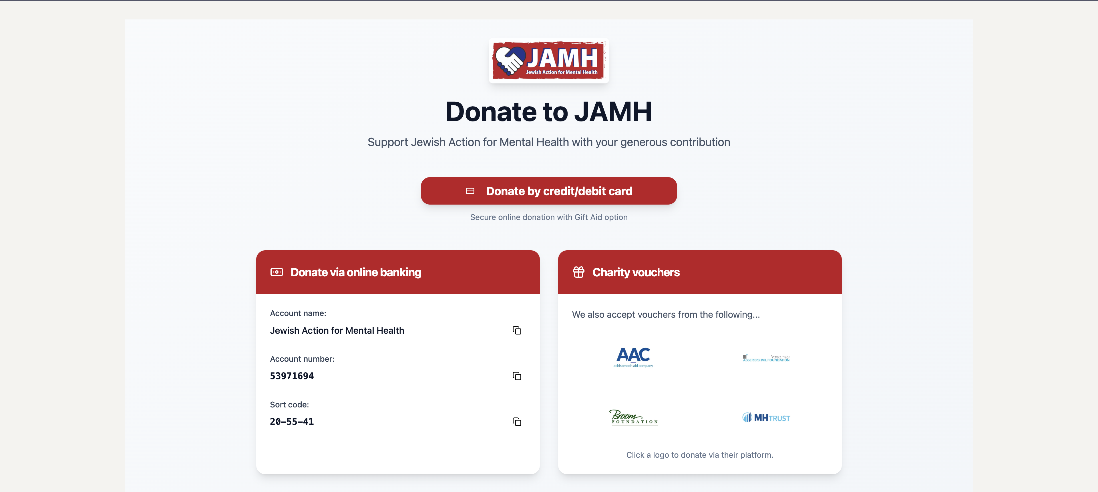 Fundraising app for a charity